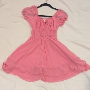 Chic Pink Casual Dress for Women